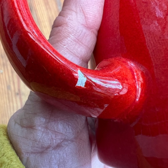 Vintage Waechtersbach Christmas Tree Mug Red Green White W Germany 70s 80s - Picture 4 of 6